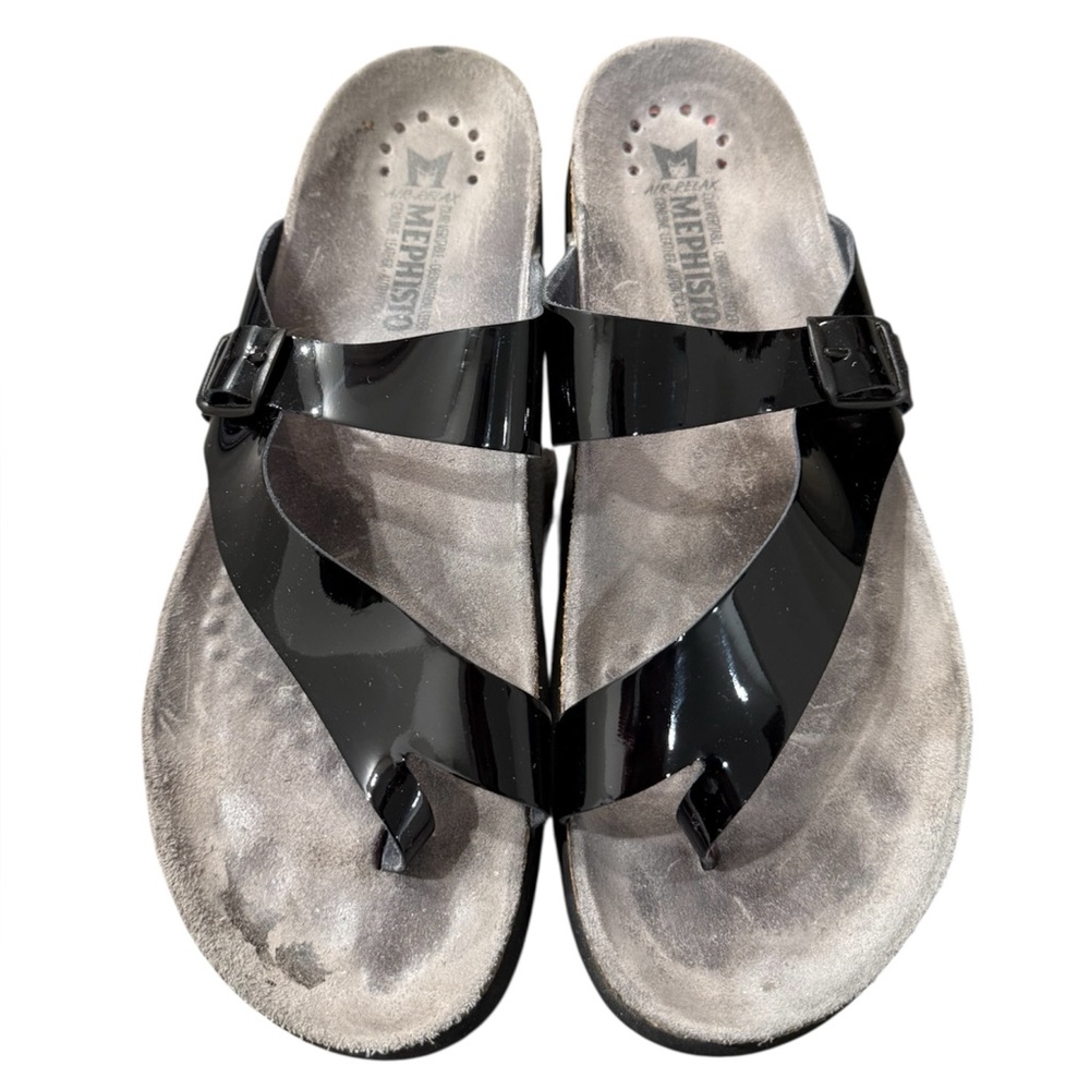 Mephisto Air Relax Helen Classic Black Leather Slide Sandals Women’s 43